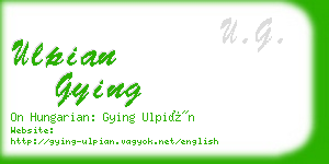 ulpian gying business card